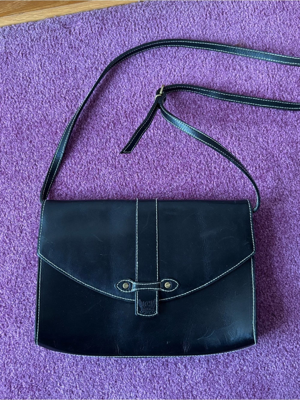 Liz Claiborne Black Geniune Leather Crossbody Bag